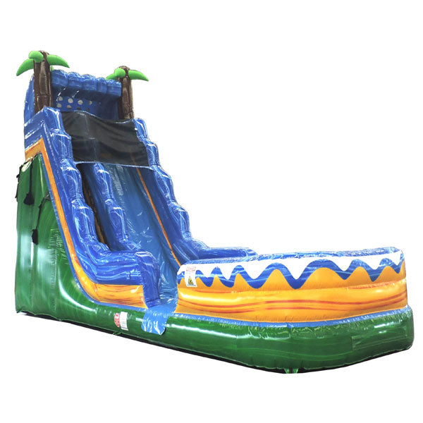 22'H Green Slide With Pool – Eagle Bounce